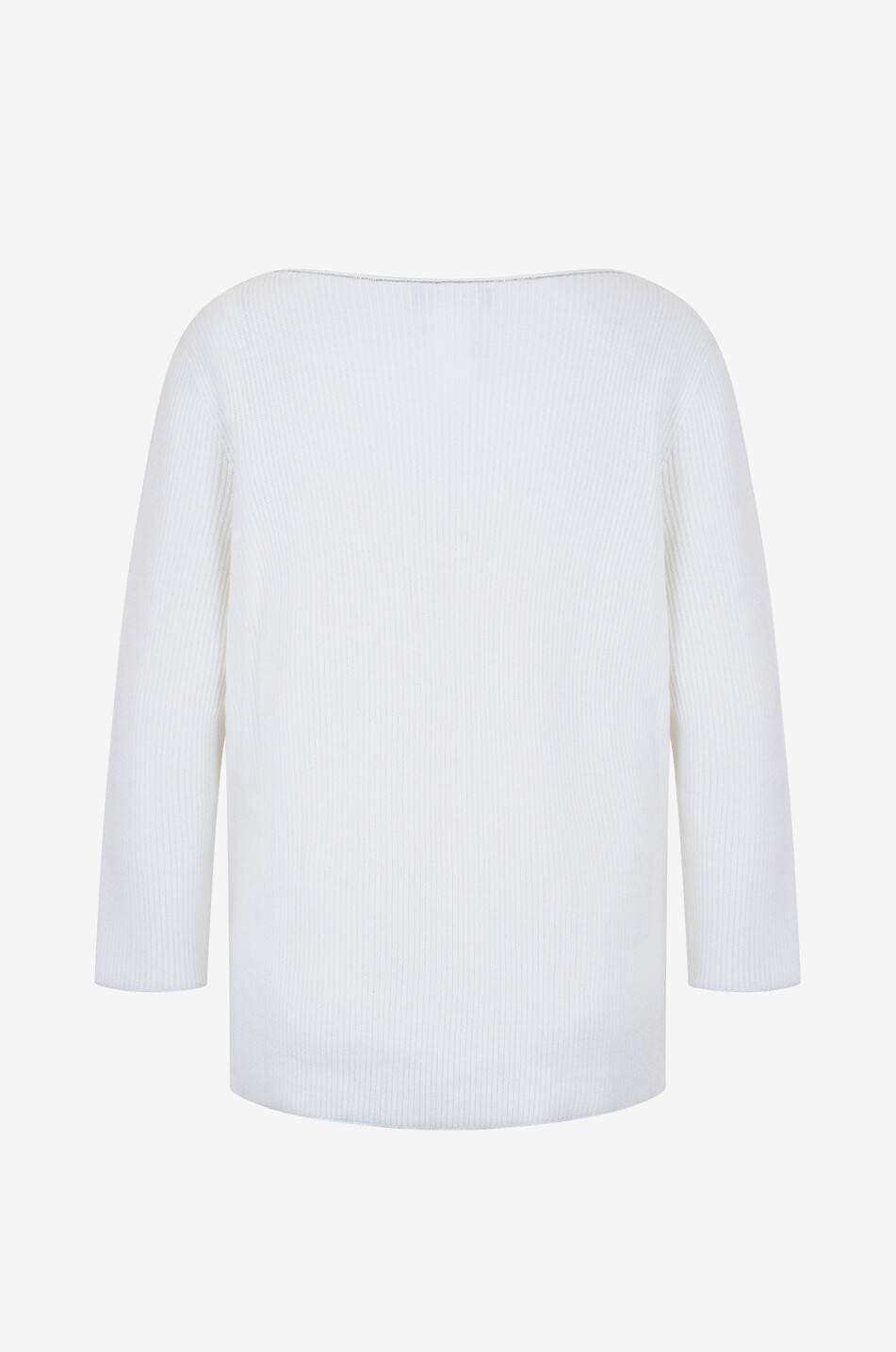 FABIANA FILIPPI Filo Diamanté ribbed boat neck wool and cotton jumper Women BEIGE 2