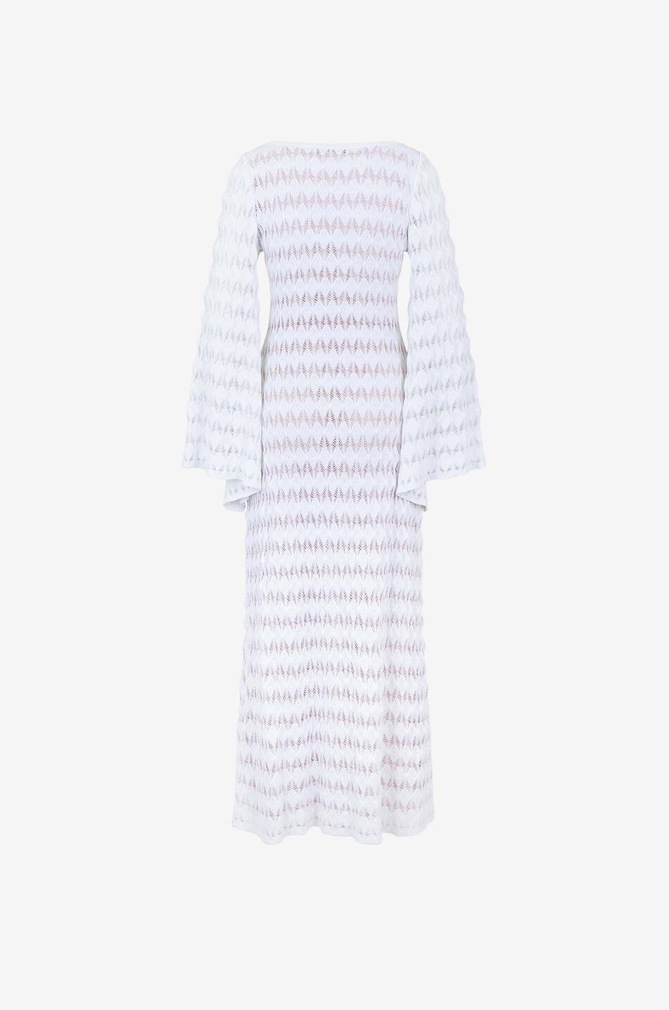ANTONINO VALENTI Marajó long openwork-knit dress with cut-out Women WHITE 2