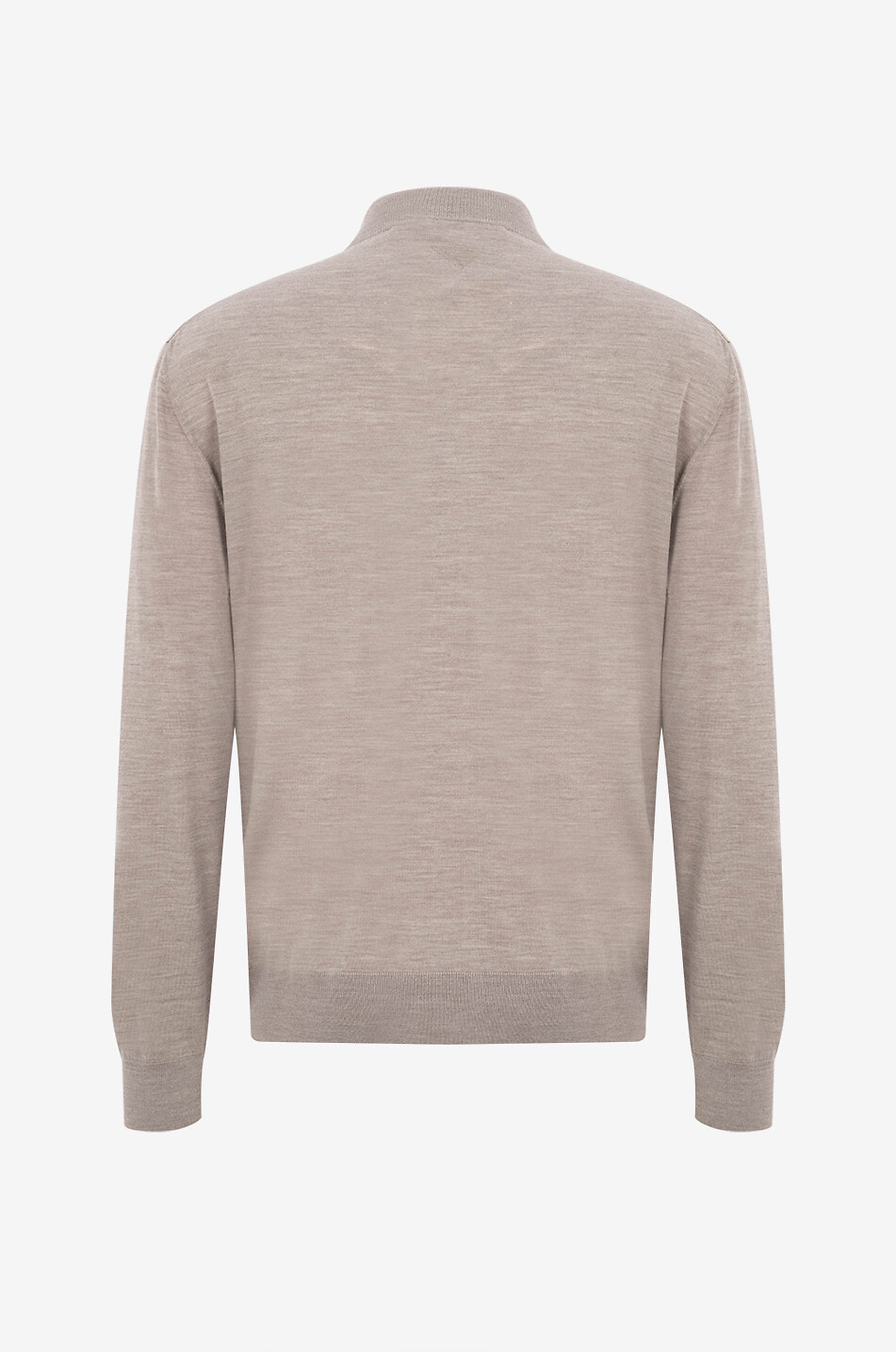 Suede and knit full-zip cardigan