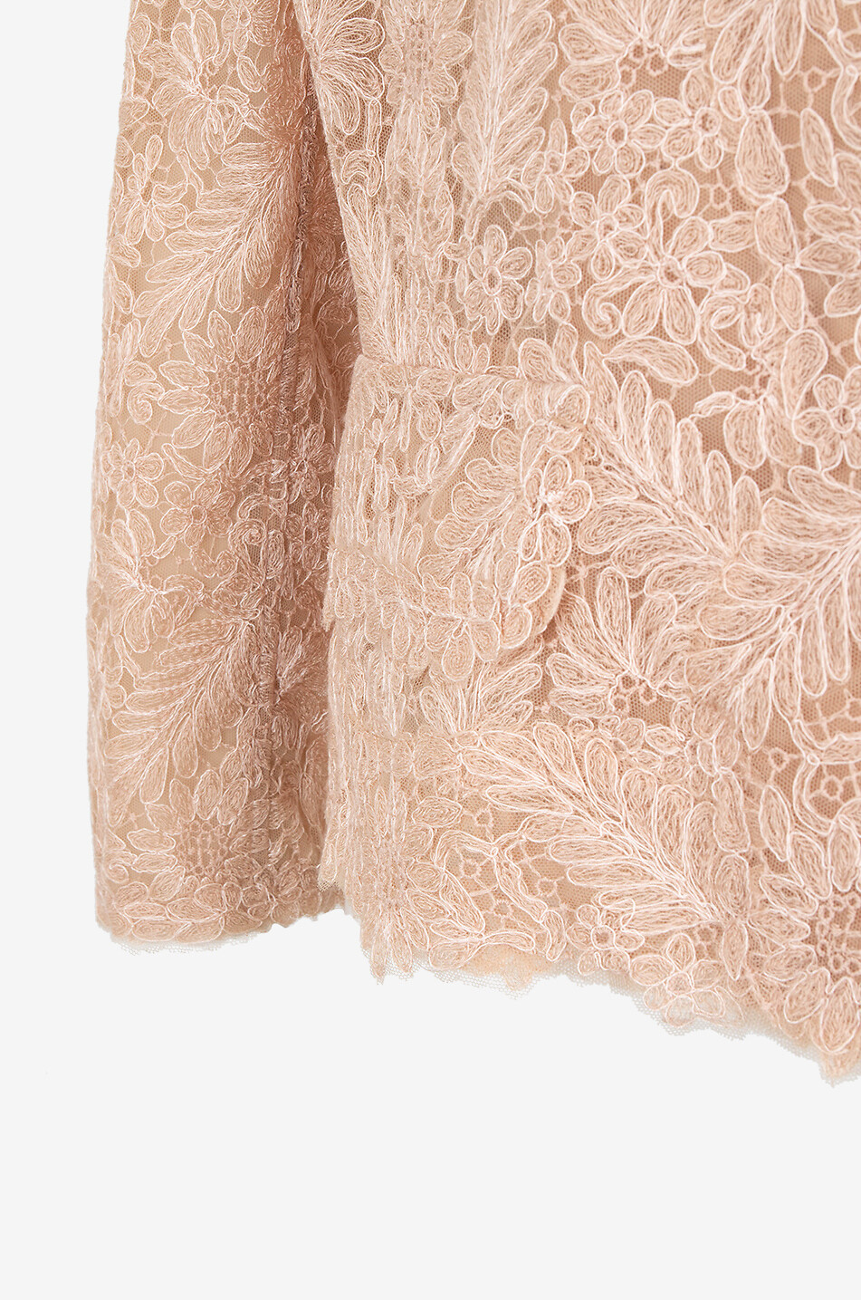 ERMANNO SCERVINO Veste tailleur en tulle et dentelle Femme BEIGE 3