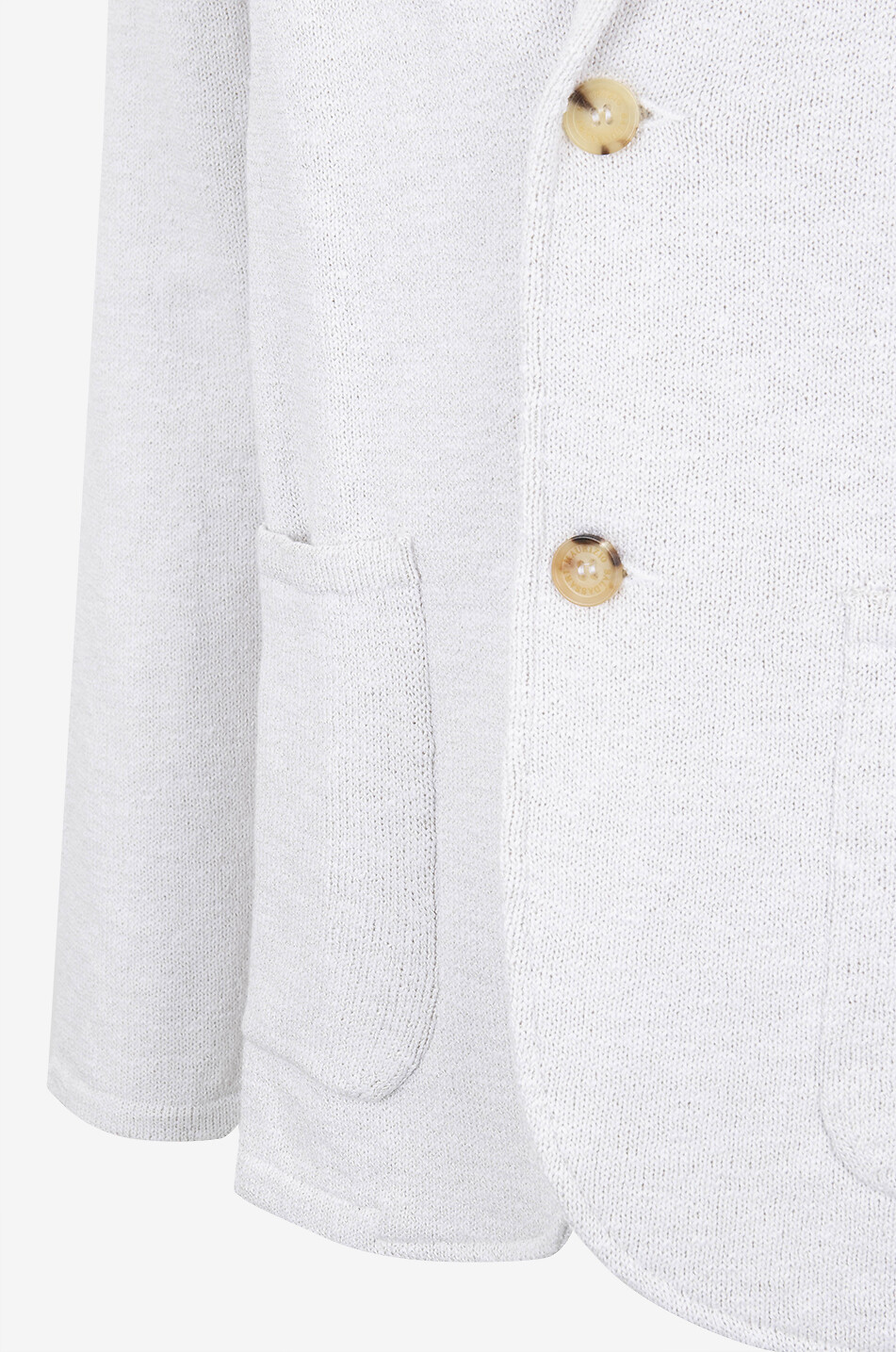 MAURIZIO BALDASSARI Blazer à boutonnage simple en maille de coton mélangé Homme BLANC CASSE 3
