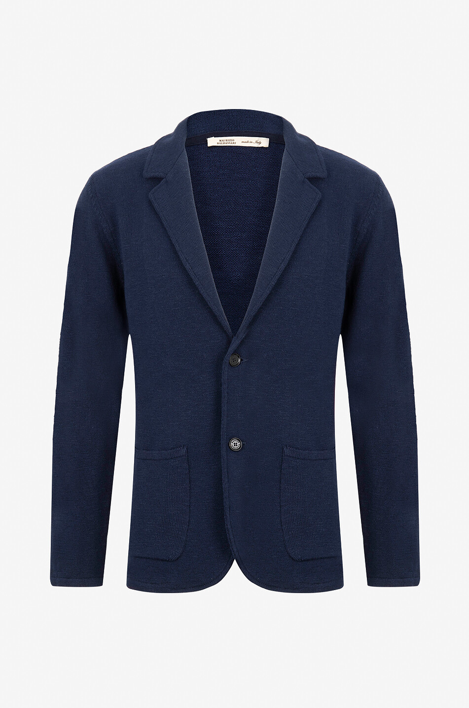 Einreihiger Baumwollmix-Strick-Blazer