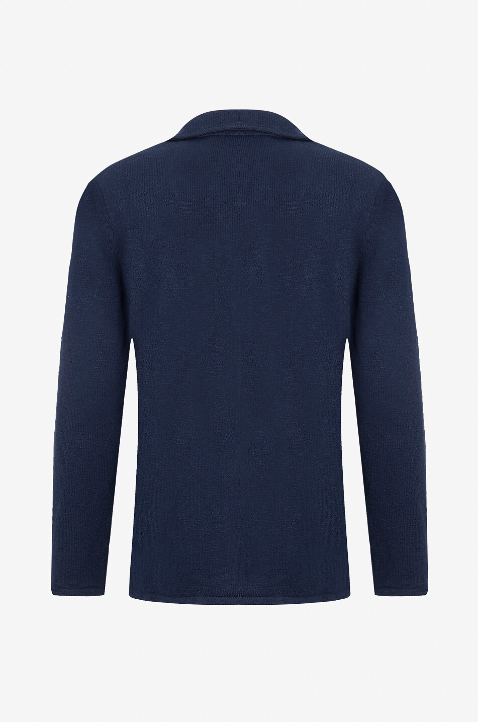 Einreihiger Baumwollmix-Strick-Blazer