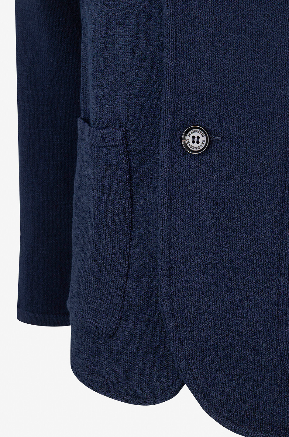 Blazer à boutonnage simple en maille de coton mélangé