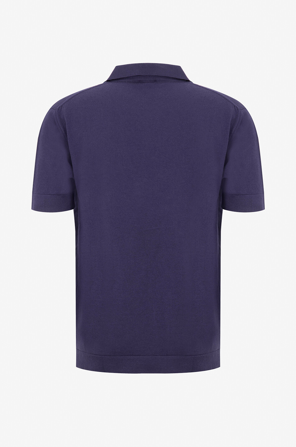 BRIONI Polo à manches courtes en coton et soie Homme BLEU FONCE 2