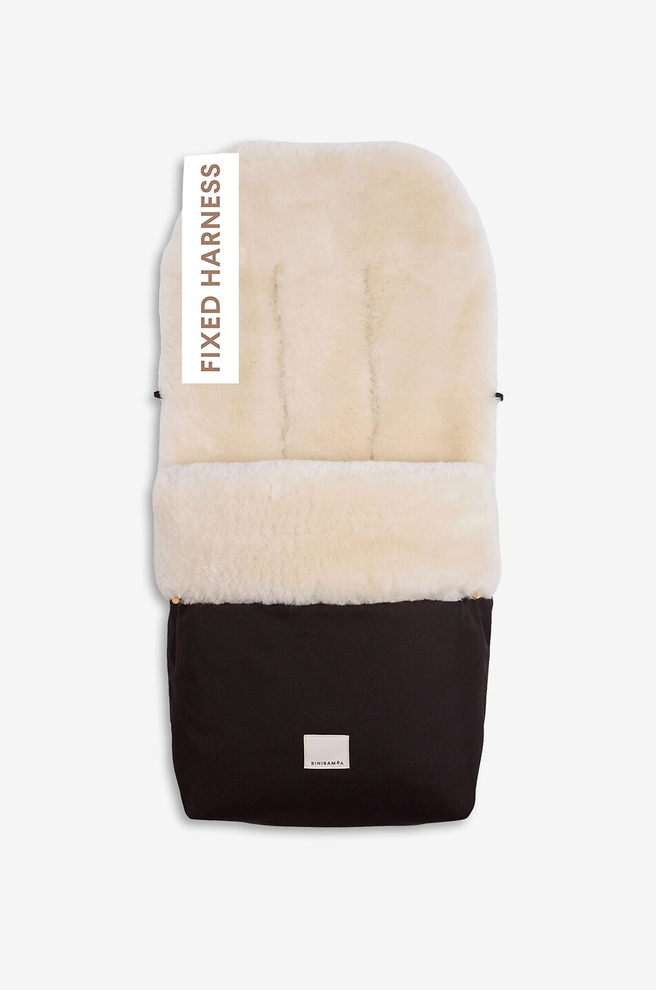 BINIBAMBA Chancelière pour poussette en peau lainée et nylon Cream Puffmuff Bébé BLANC CASSE 1