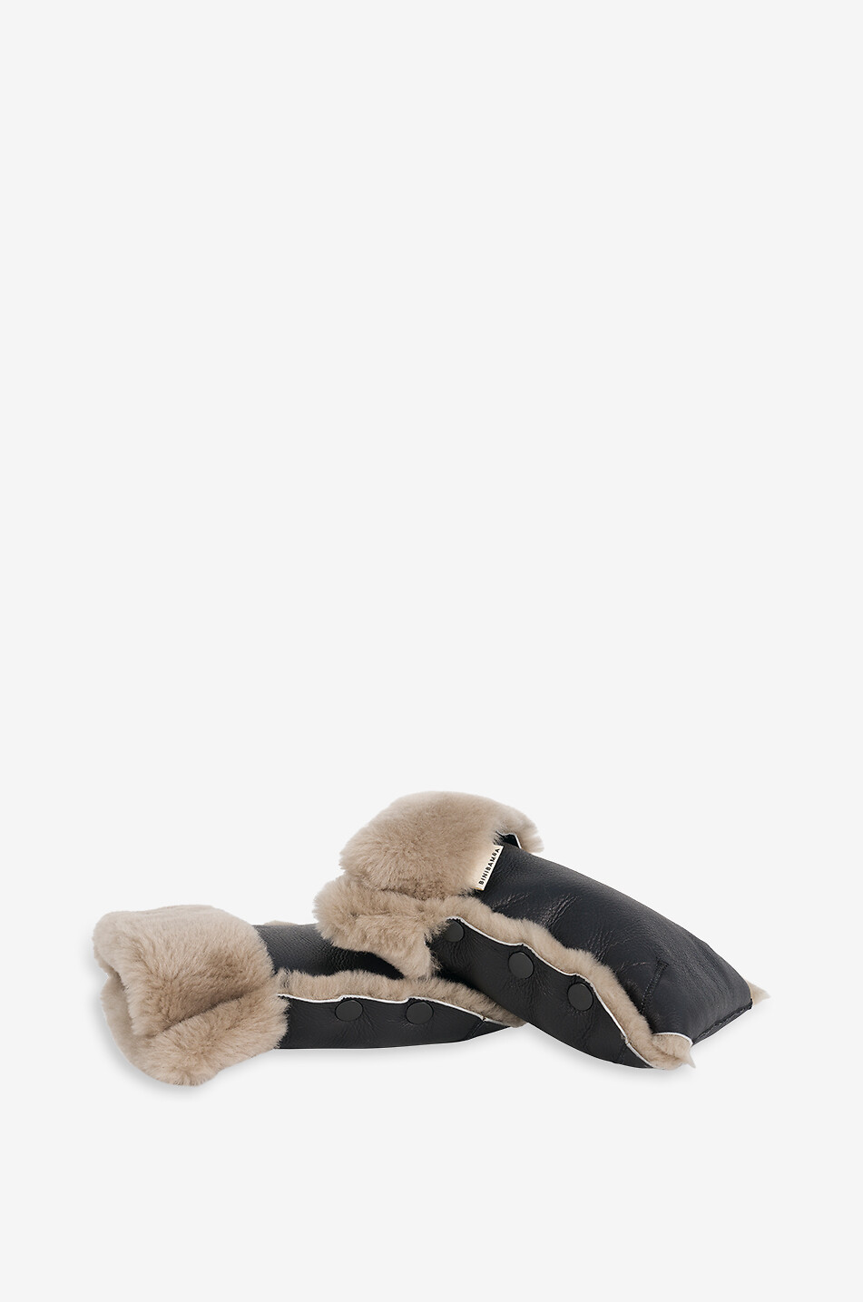 BINIBAMBA Moufles pour poussette en peau lainée Milk Coated Buggy Bébé NOIR 2