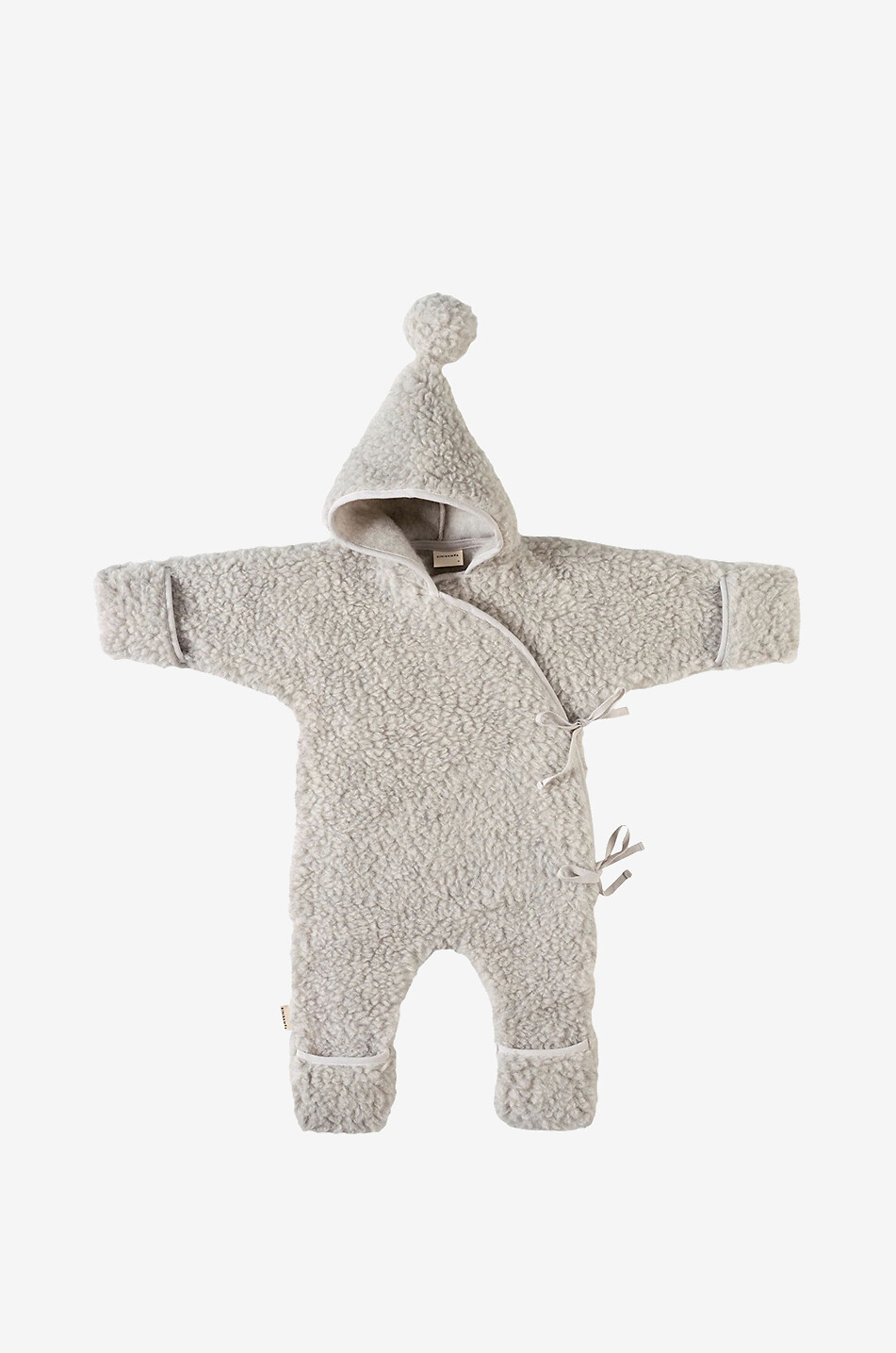 Pilote bébé en laine mérinos à capuche Milk Snugglesuit