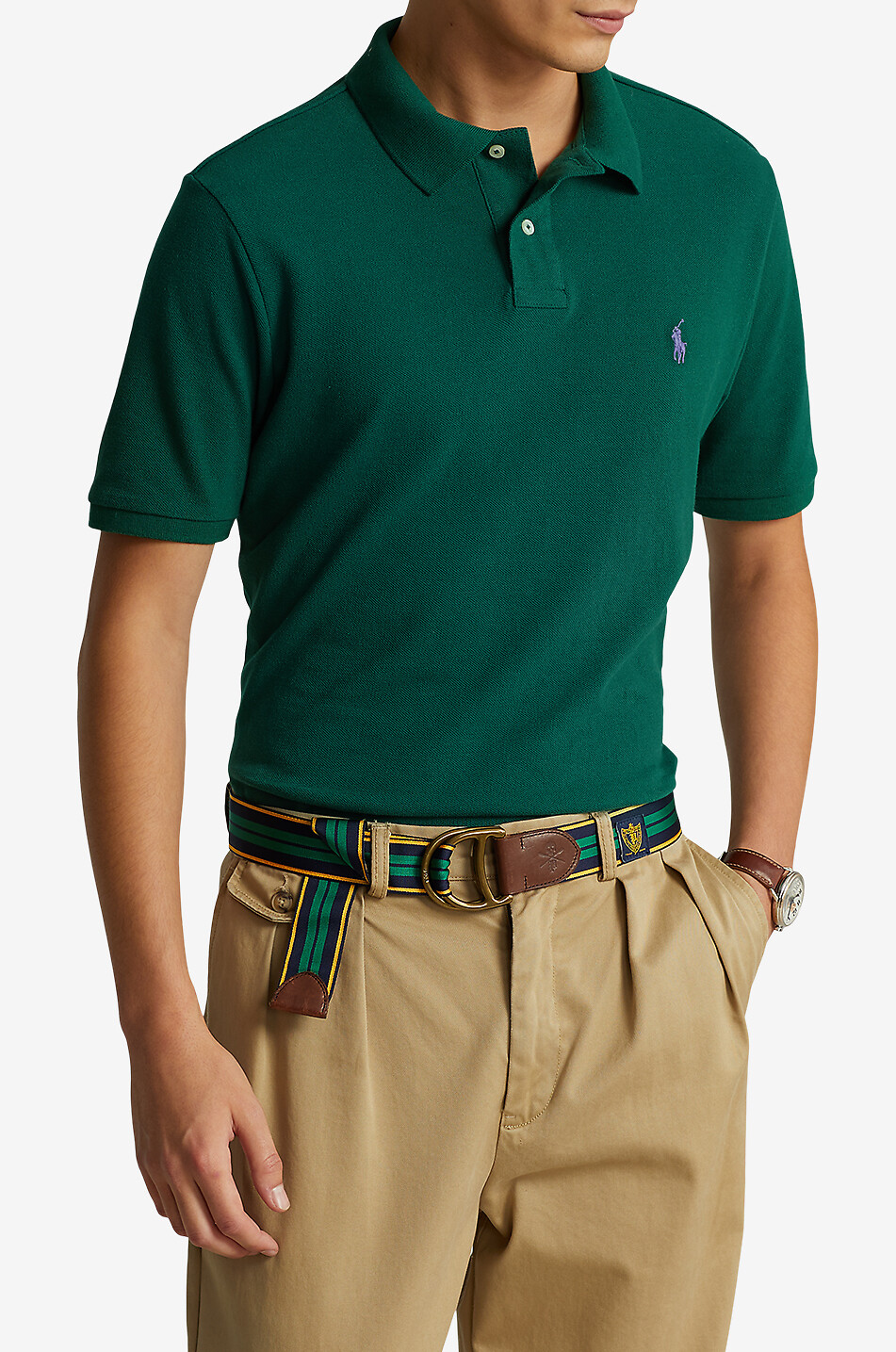 POLO RALPH LAUREN Polo à manches courtes en coton piqué logo Pony Homme VERT 2