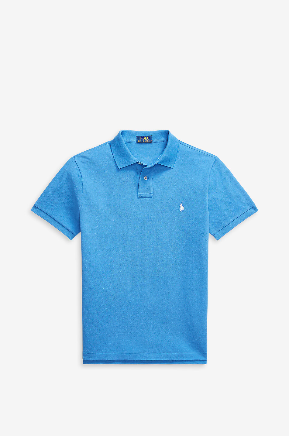 POLO RALPH LAUREN Custom Slim Fit Pony embroidered piqué cotton polo shirt Men BLUE 1