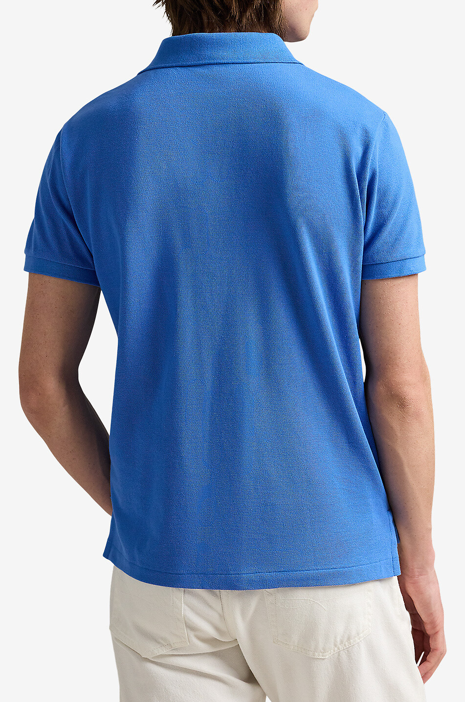 POLO RALPH LAUREN Custom Slim Fit Pony embroidered piqué cotton polo shirt Men BLUE 3