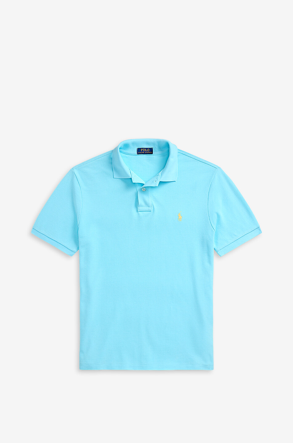 Polohemd aus Baumwollpiqué mit Pony-Stickerei Custom Slim Fit