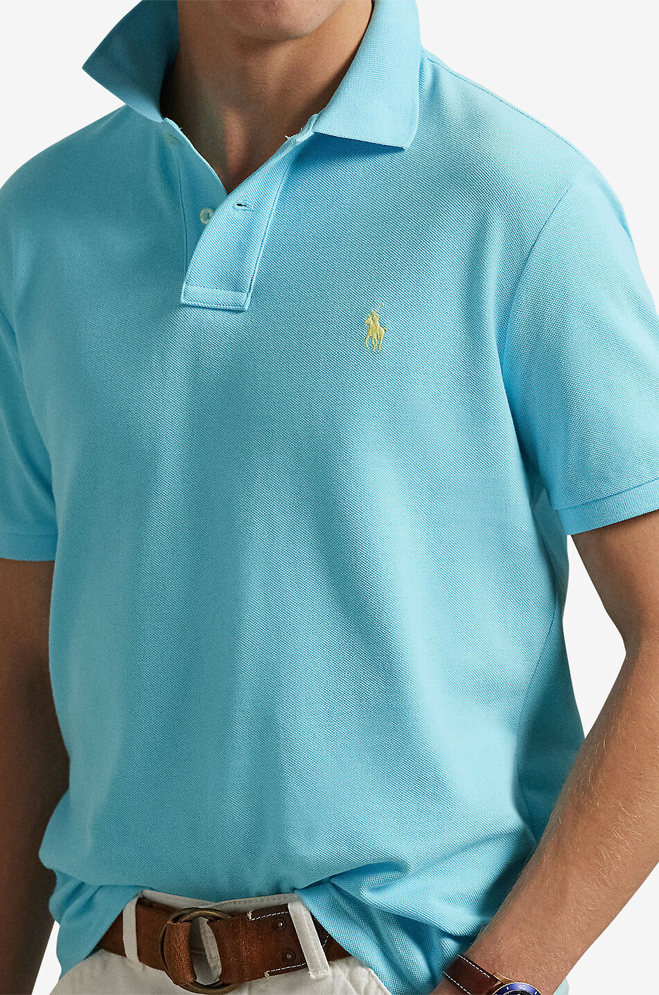 POLO RALPH LAUREN Polohemd aus Baumwollpiqué mit Pony-Stickerei Custom Slim Fit Herren BLAU 5