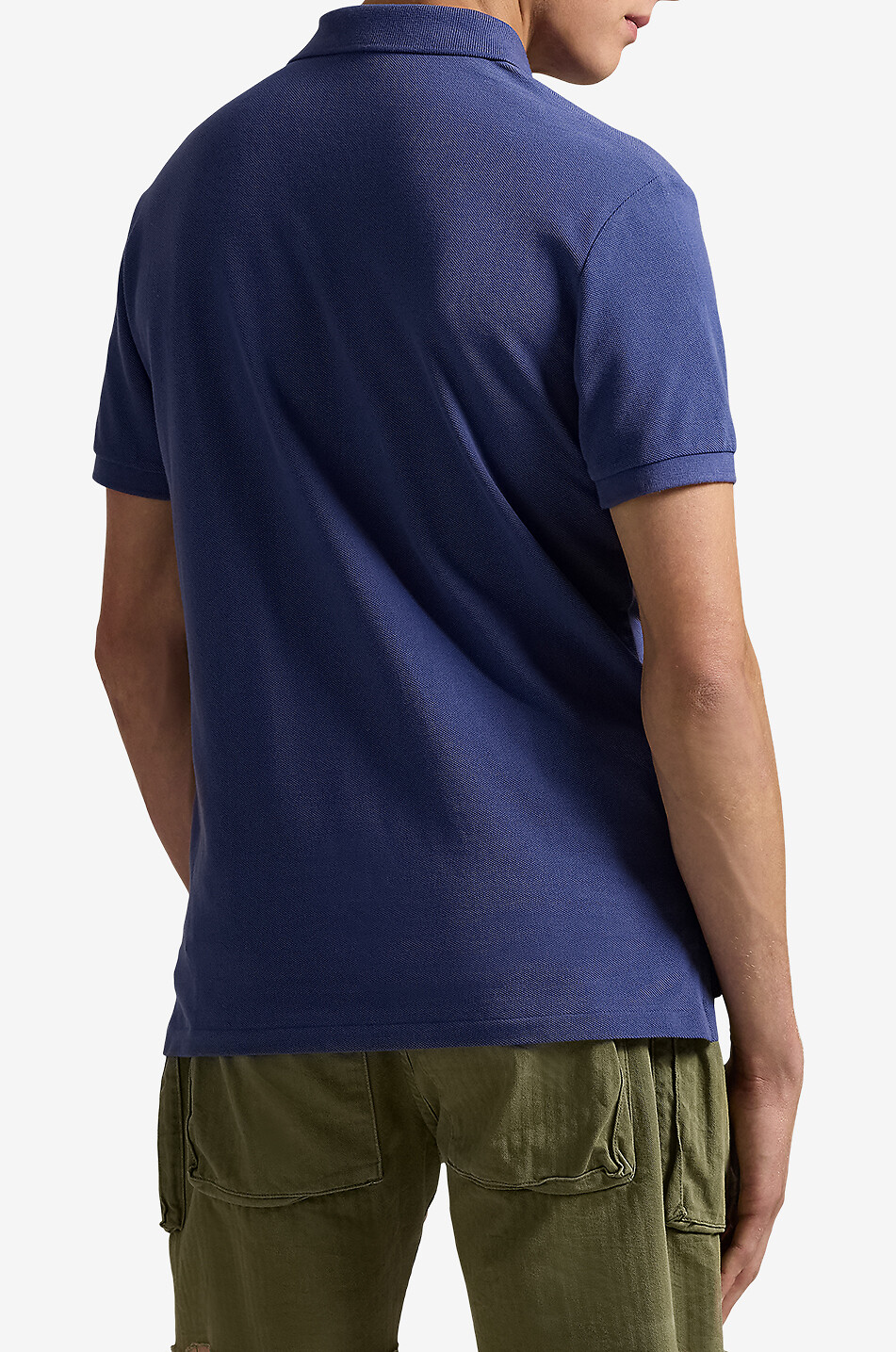 POLO RALPH LAUREN Custom Slim Fit Pony embroidered piqué cotton polo shirt Men DARK BLUE 3