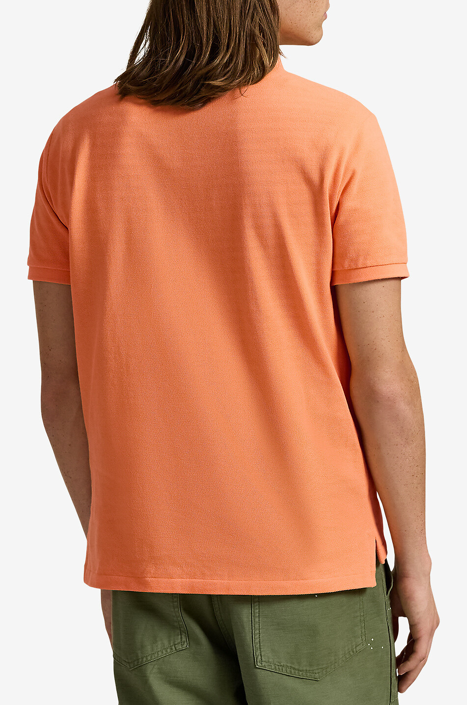 POLO RALPH LAUREN Polo en coton piqué brodé Pony Custom Slim Fit Homme ORANGE FONCÉ 5