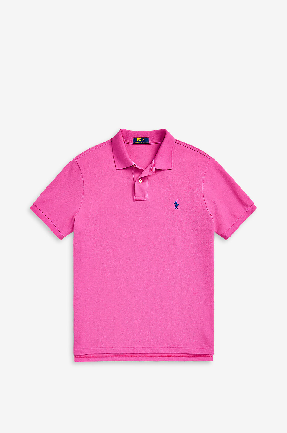 POLO RALPH LAUREN Custom Slim Fit Pony embroidered piqué cotton polo shirt Men DARK PINK 1