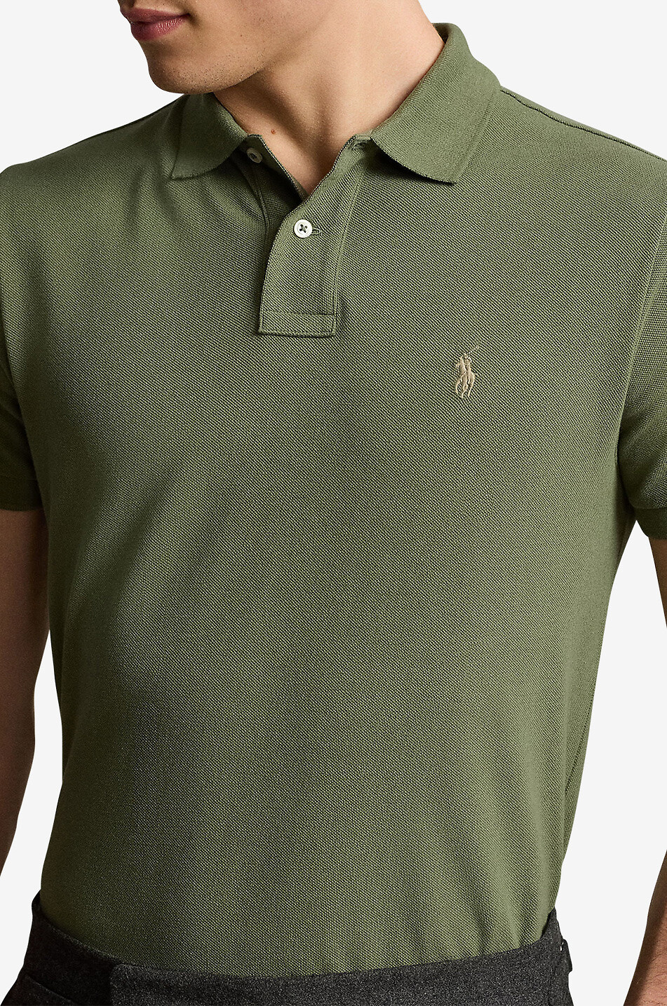 POLO RALPH LAUREN Polohemd aus Baumwollpiqué mit Pony-Stickerei Custom Slim Fit Herren GRÜN 5