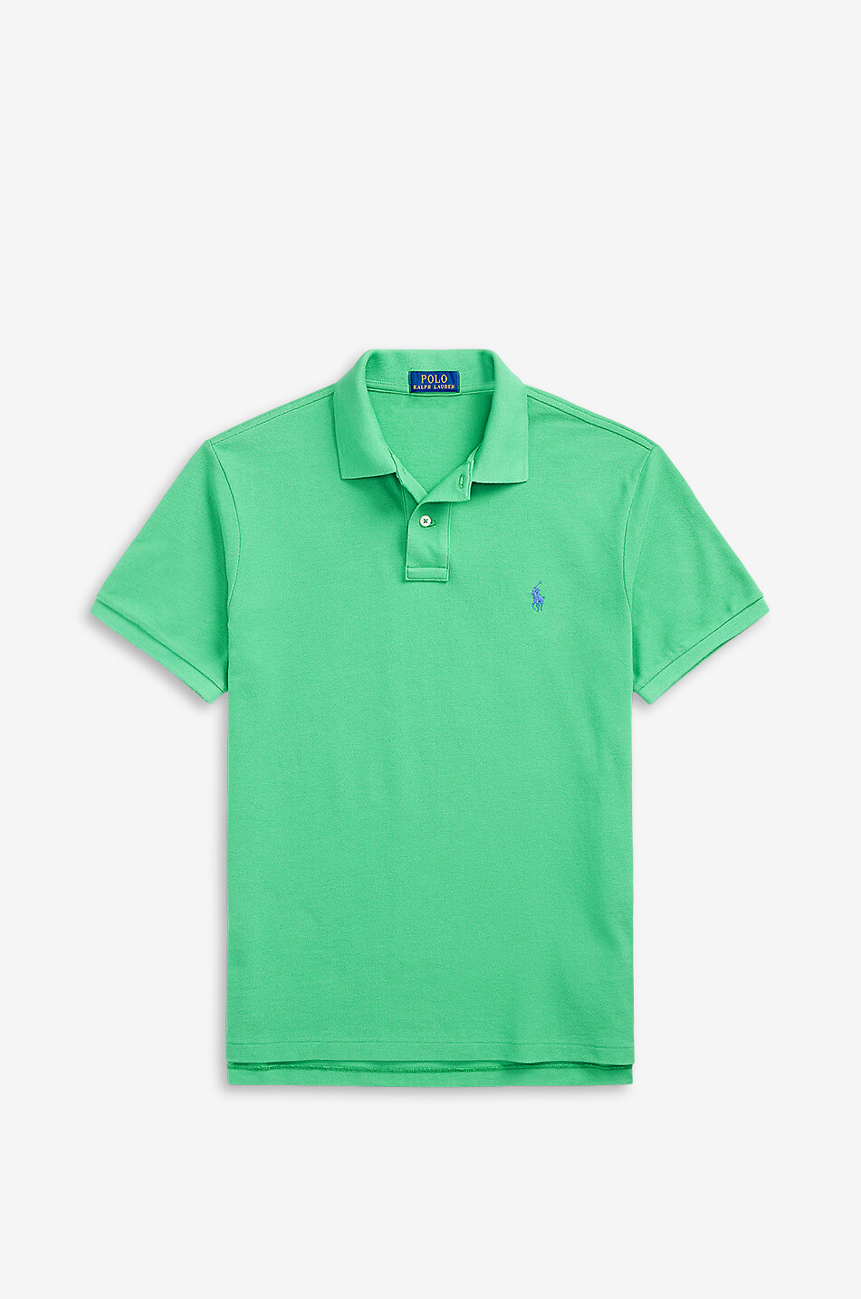 Polohemd aus Baumwollpiqué mit Pony-Stickerei Custom Slim Fit