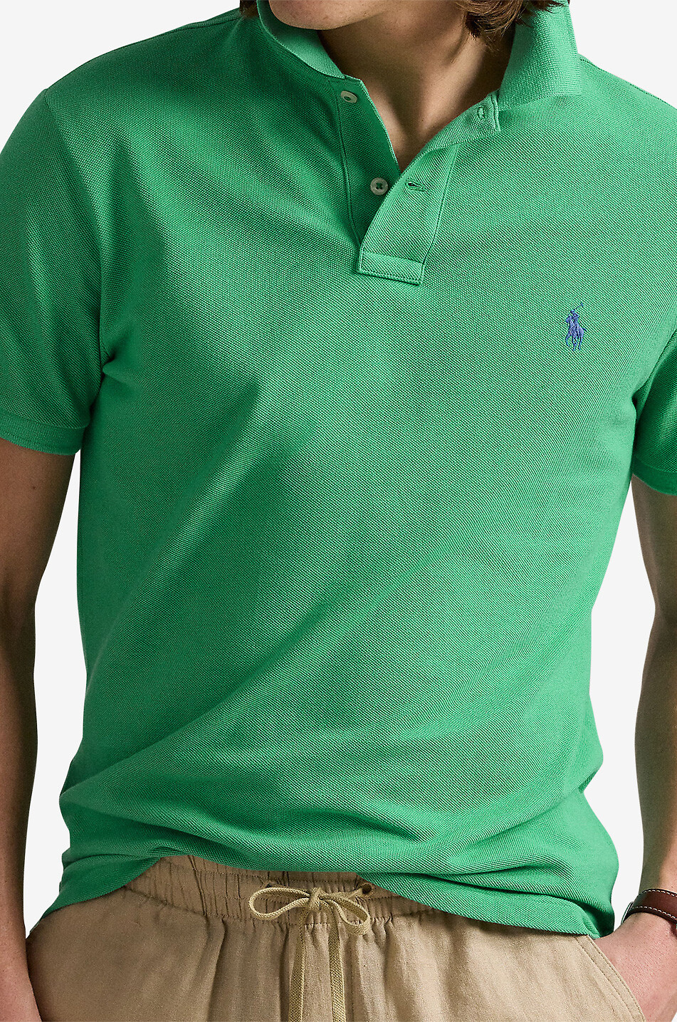 POLO RALPH LAUREN Polohemd aus Baumwollpiqué mit Pony-Stickerei Custom Slim Fit Herren GRÜN 5