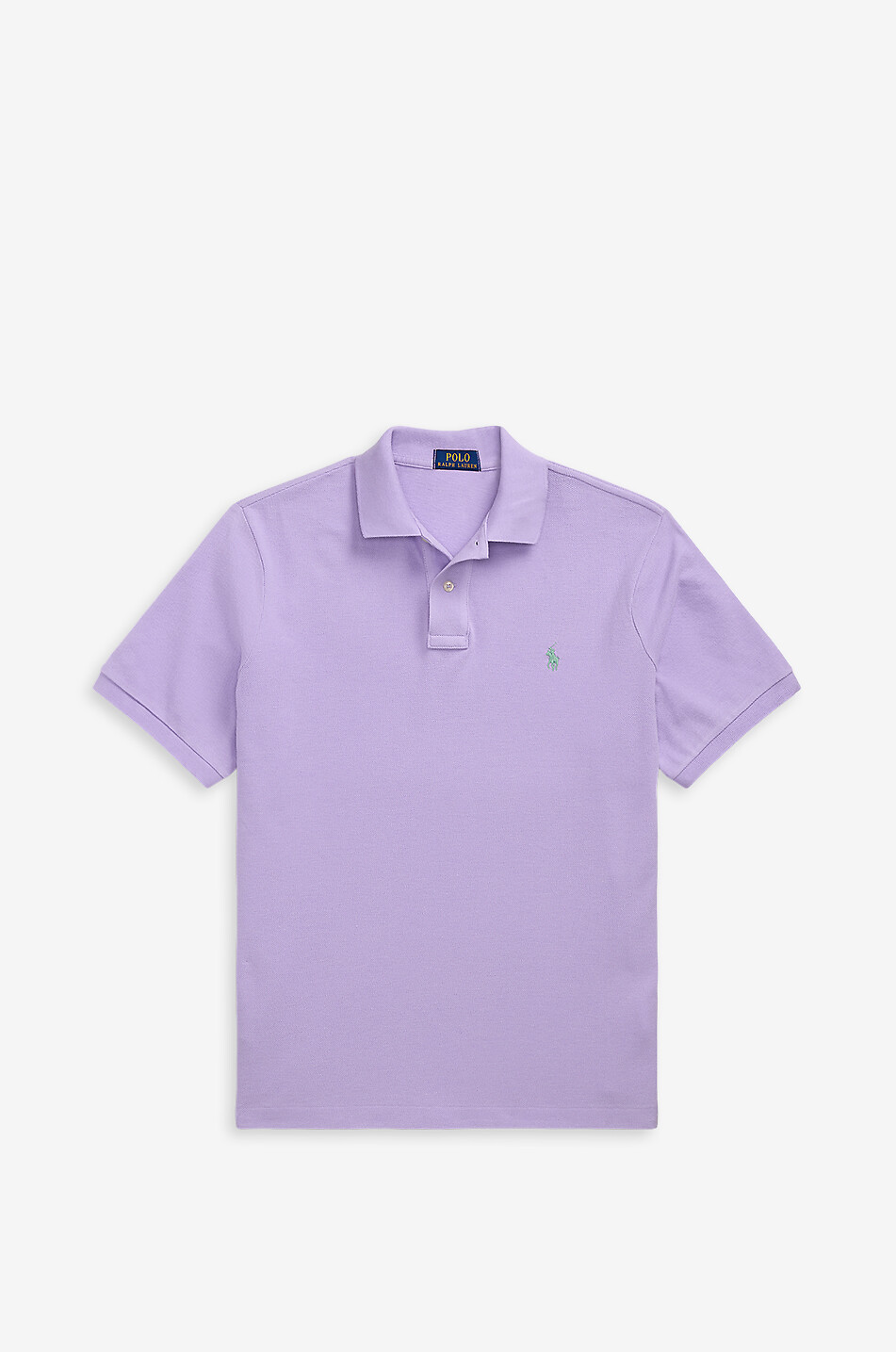 Polohemd aus Baumwollpiqué mit Pony-Stickerei Custom Slim Fit