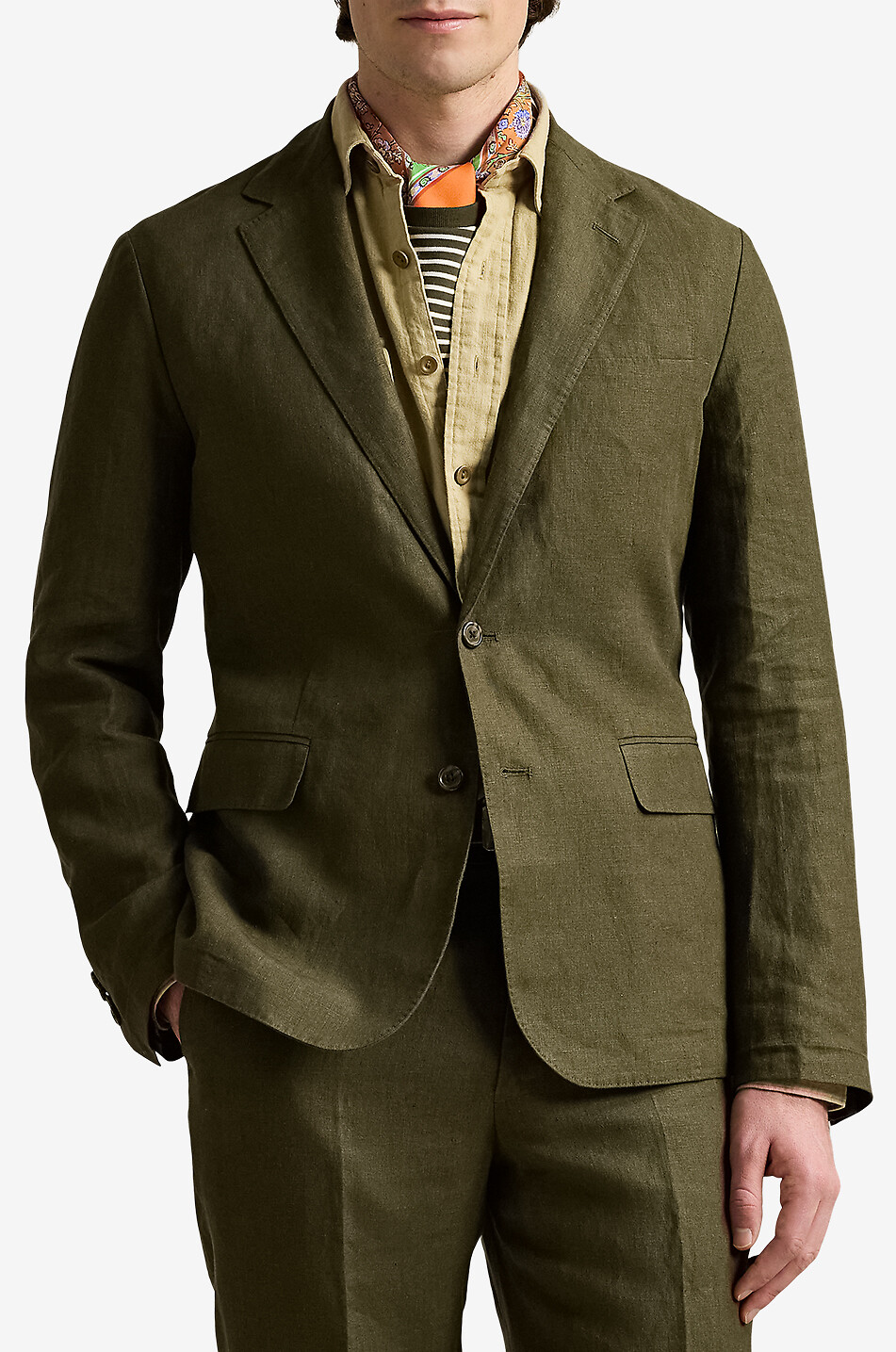 POLO RALPH LAUREN Polo Soft Modern linen blazer Men GREEN 2