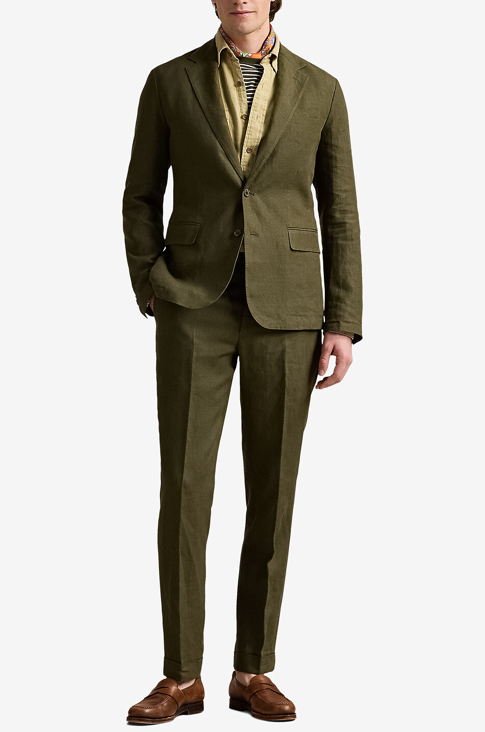 POLO RALPH LAUREN Polo Soft Modern linen blazer Men GREEN 4