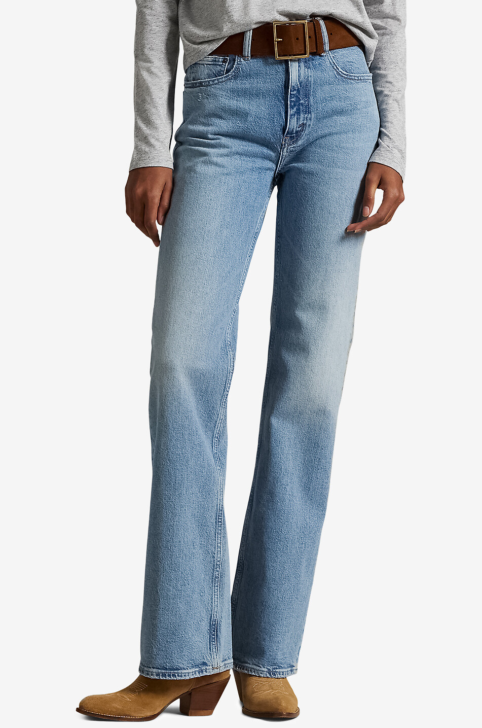 POLO RALPH LAUREN Jean bootcut taille haute Bruini Wash Femme BLEU 2
