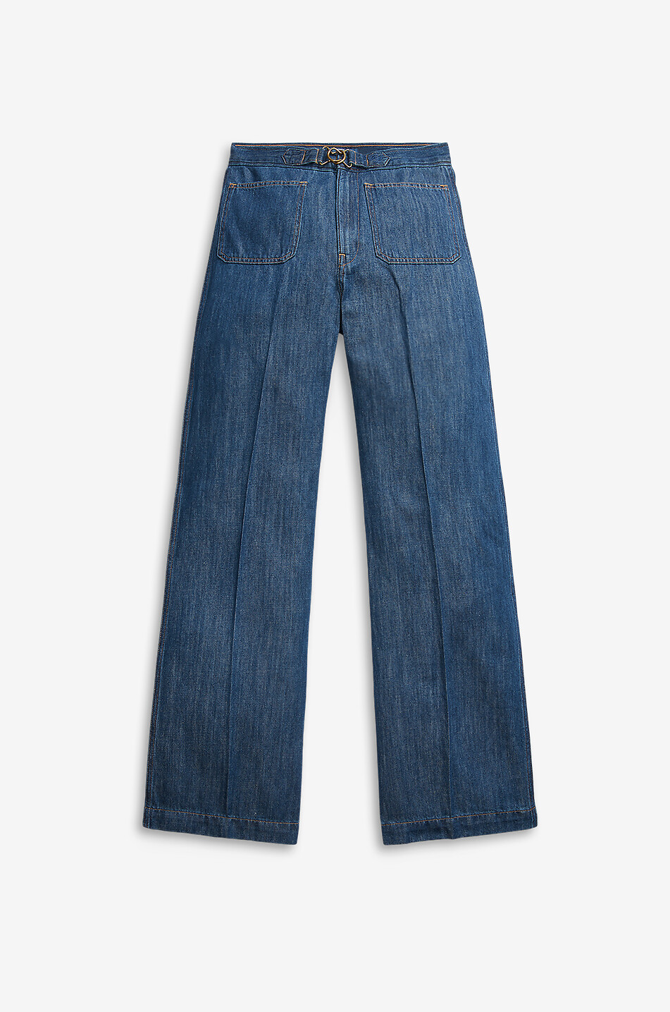POLO RALPH LAUREN Ausgestellte Jeans mit hoher Taille und Zierschnalle Damen BLAU 1