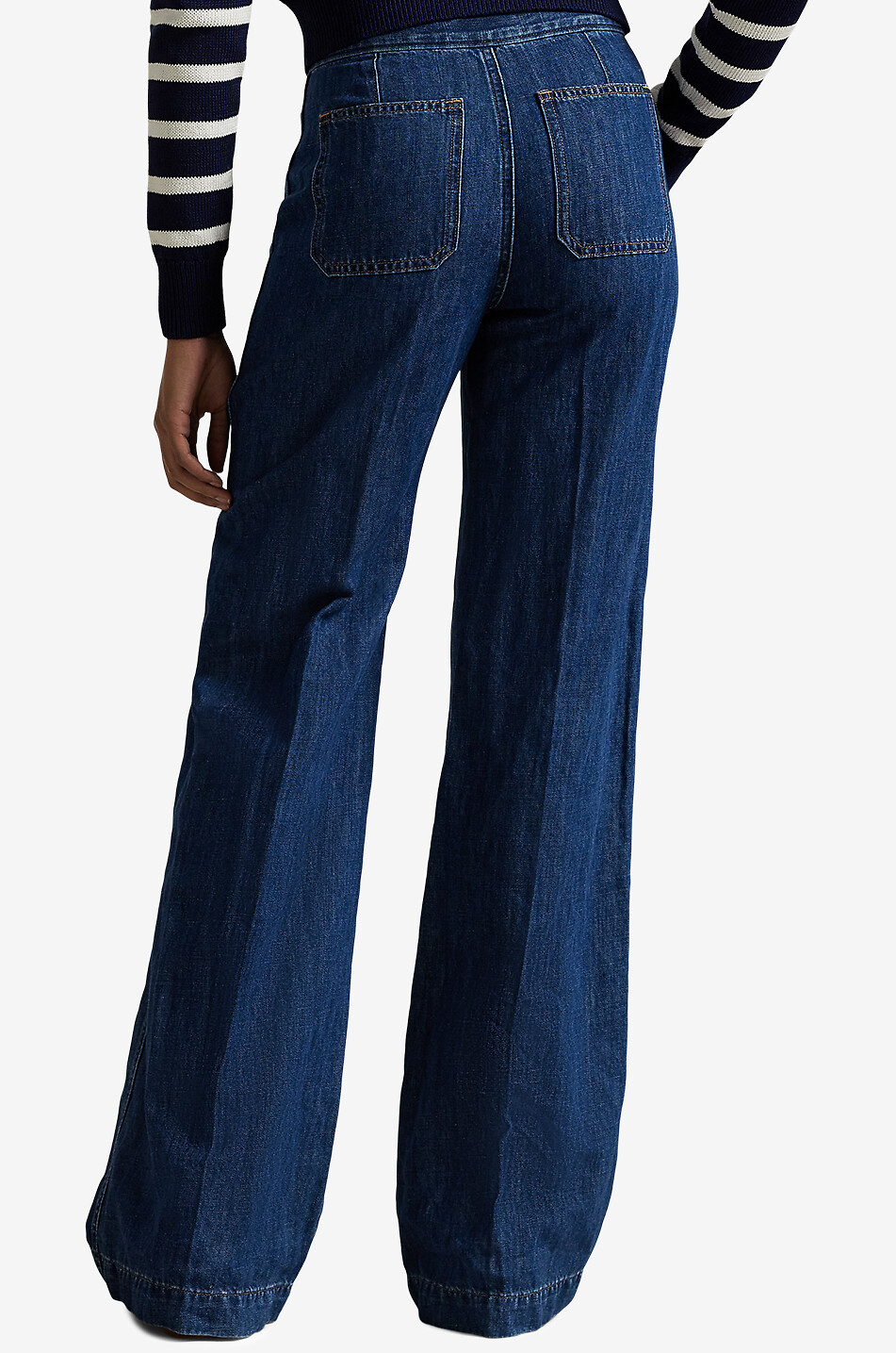 POLO RALPH LAUREN Ausgestellte Jeans mit hoher Taille und Zierschnalle Damen BLAU 3