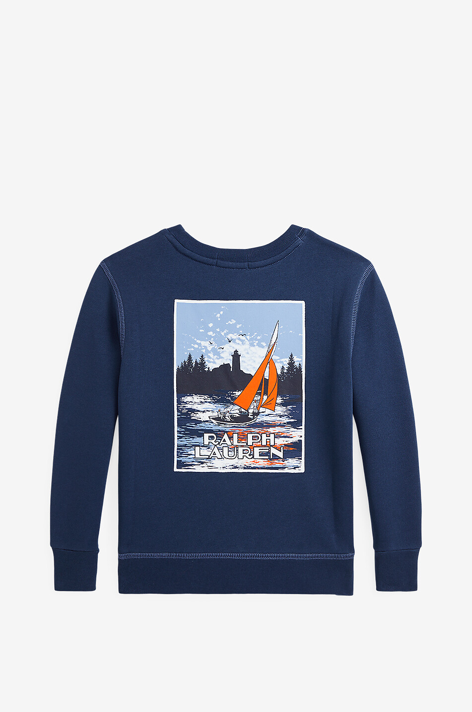 Sweat-shirt à col rond garçon Sail Boat