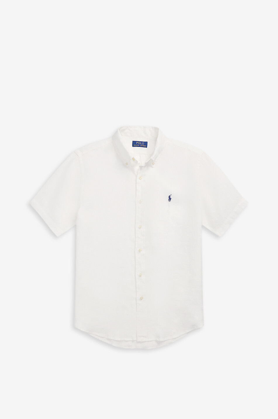 POLO RALPH LAUREN Kurzarm-Leinenhemd Custom Fit Herren WEISS 1