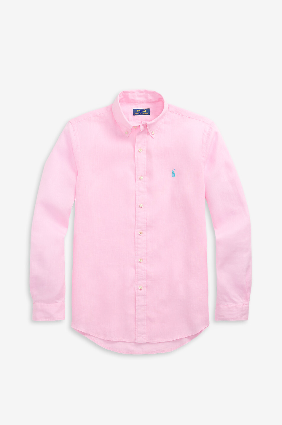 POLO RALPH LAUREN Langarm-Hemd aus Leinen Pony Custom Fit Herren ROSA 1