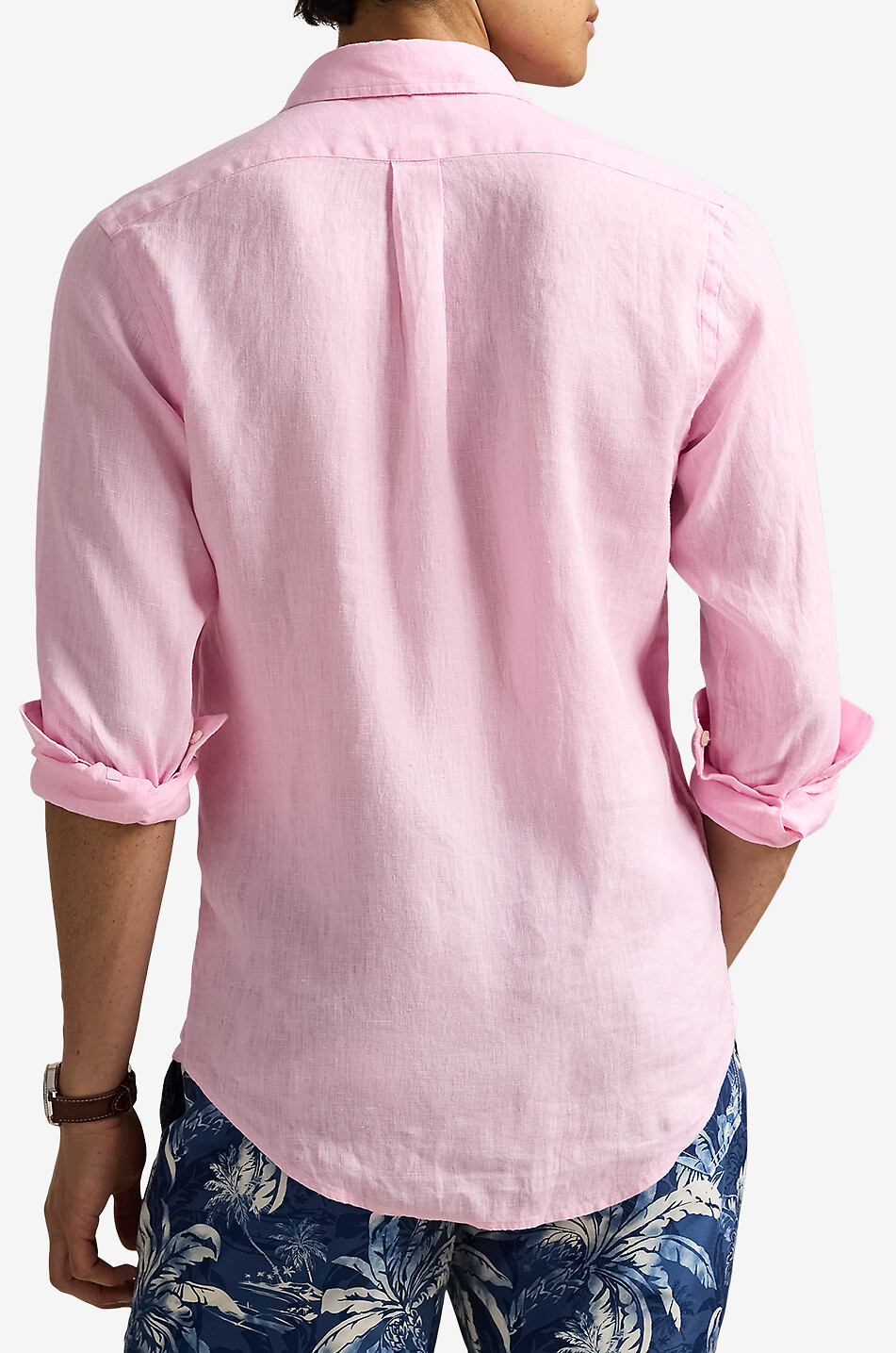 POLO RALPH LAUREN Langarm-Hemd aus Leinen Pony Custom Fit Herren ROSA 3