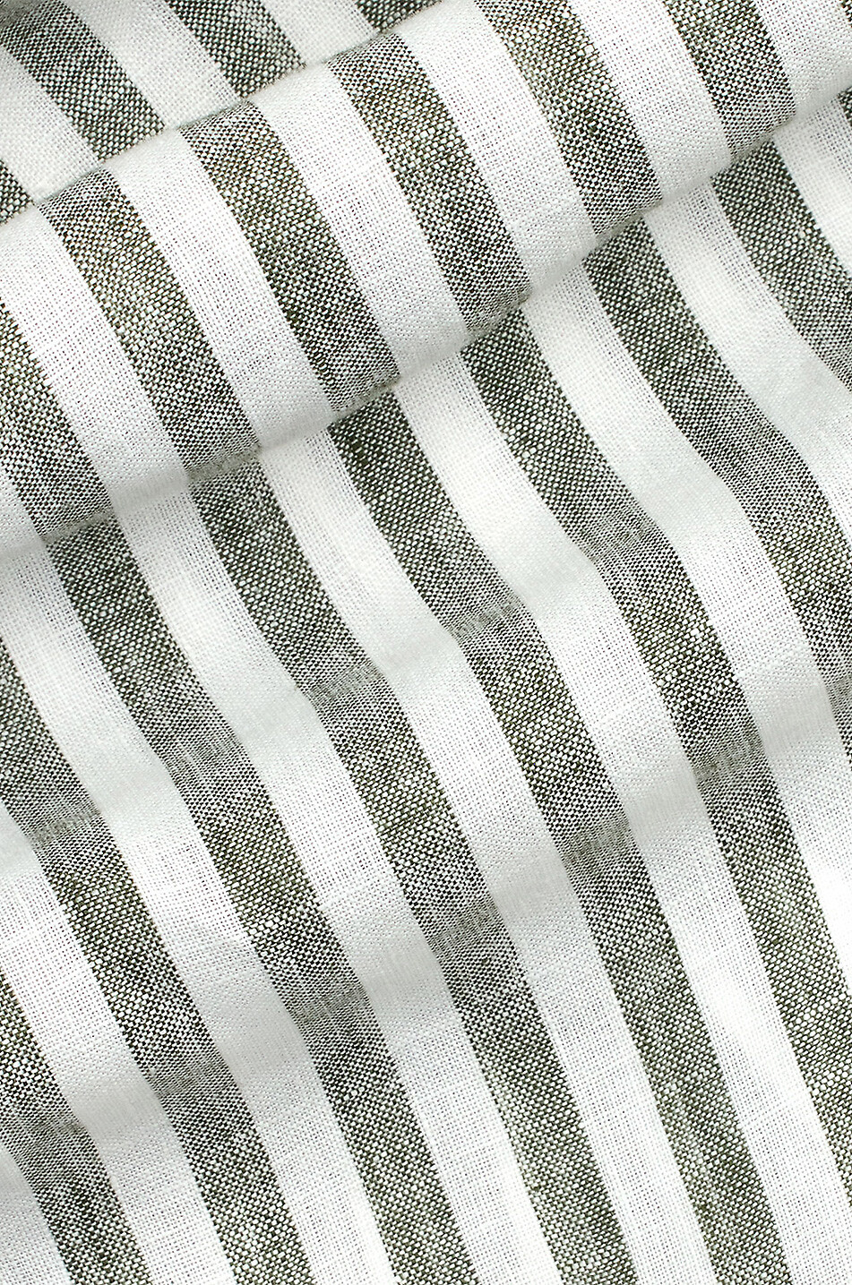 POLO RALPH LAUREN Custom fit striped long-sleeved linen shirt Men KHAKI 6