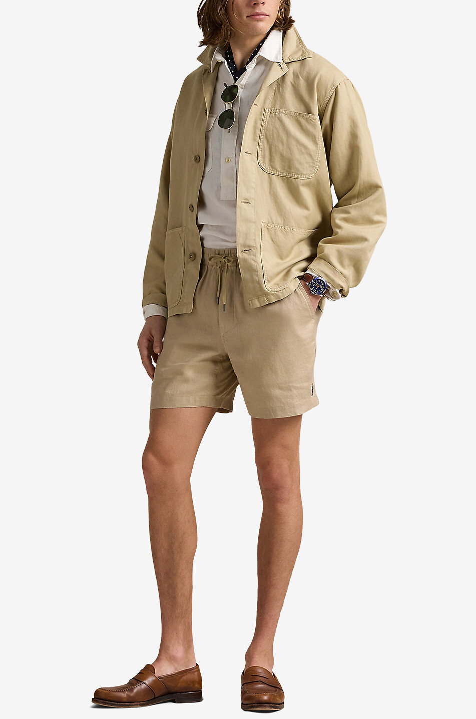 POLO RALPH LAUREN Short en lin Prepster Homme BEIGE 4