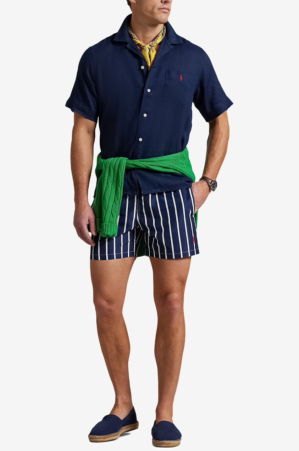 POLO RALPH LAUREN Traveller striped swim shorts Men DARK BLUE 4