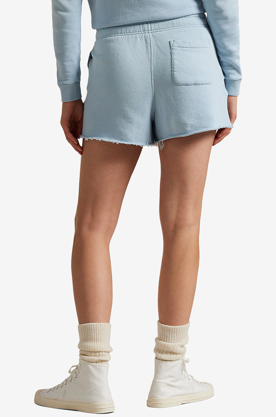 POLO RALPH LAUREN Pony frayed sweat shorts Women LIGHT BLUE 3