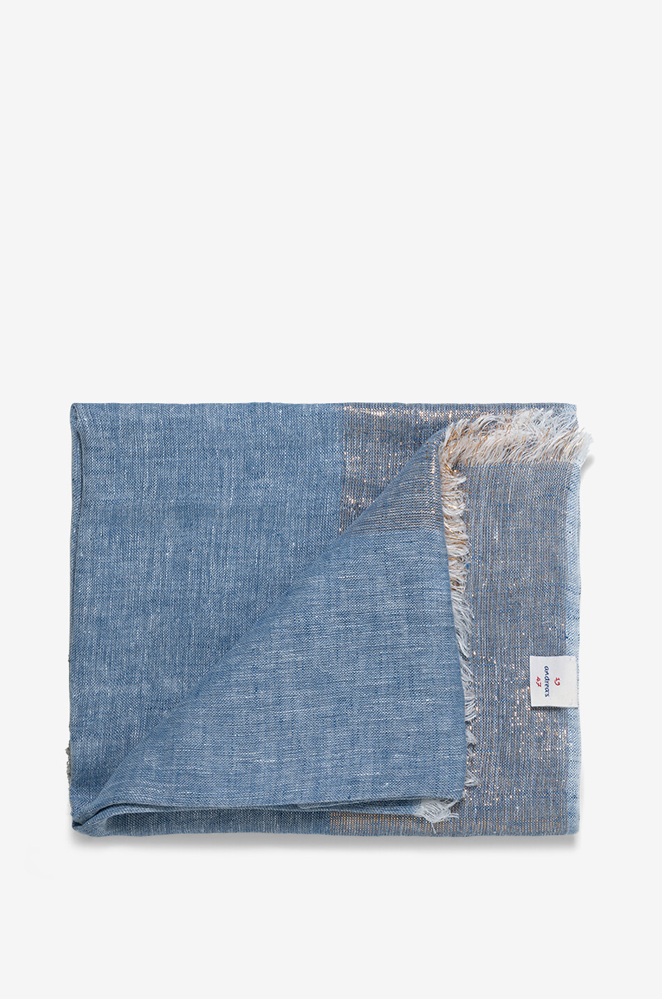 19 ANDREA'S 47 Lilu Stripes linen scarf Women BLUE 2