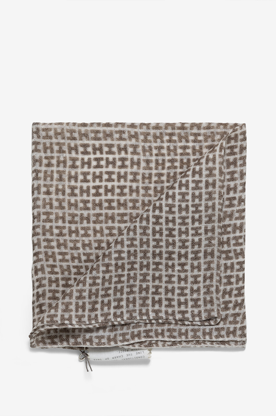 HEMISPHERE Rade wool and linen pocket square Men Colourless 2