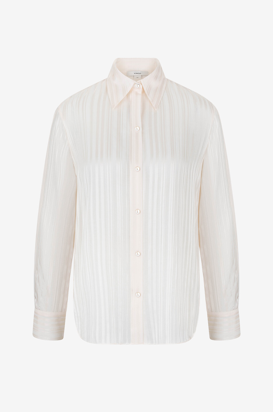 VINCE Hemd mit satinierten Streifen Damen CREMEFARBEN 1