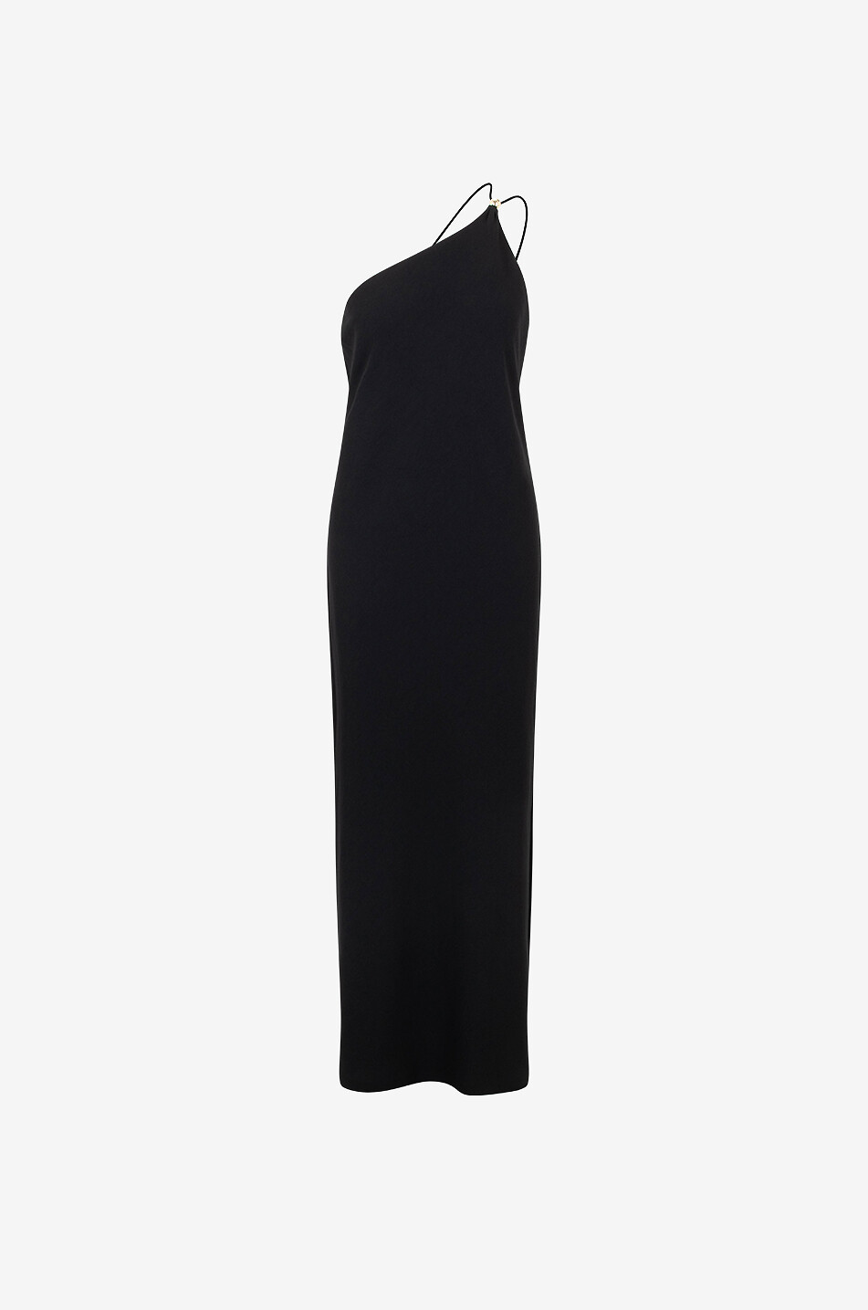 Long tube dress with asymmetric straps