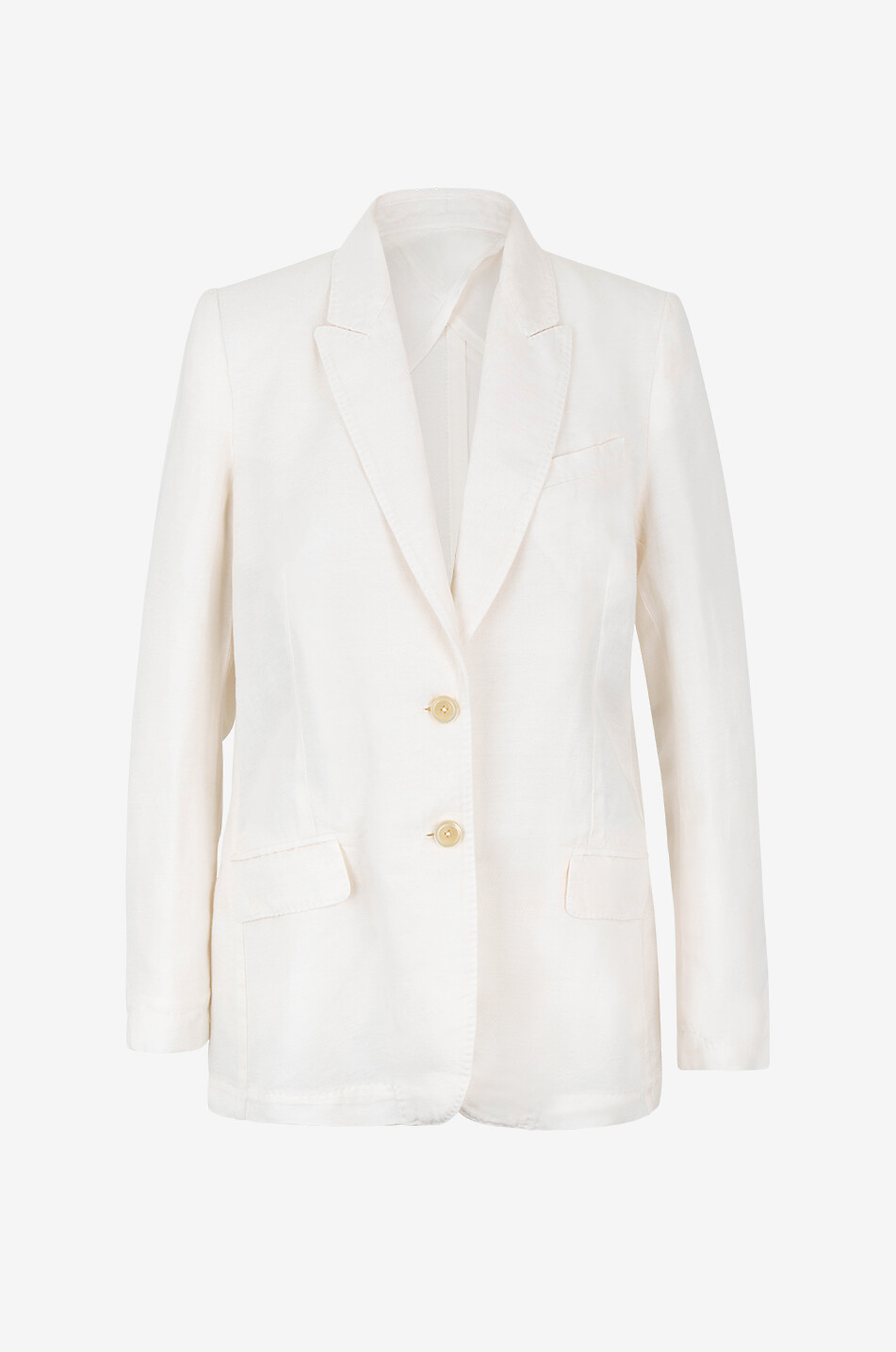 Einreihiger Blazer aus Leinen und Lyocell