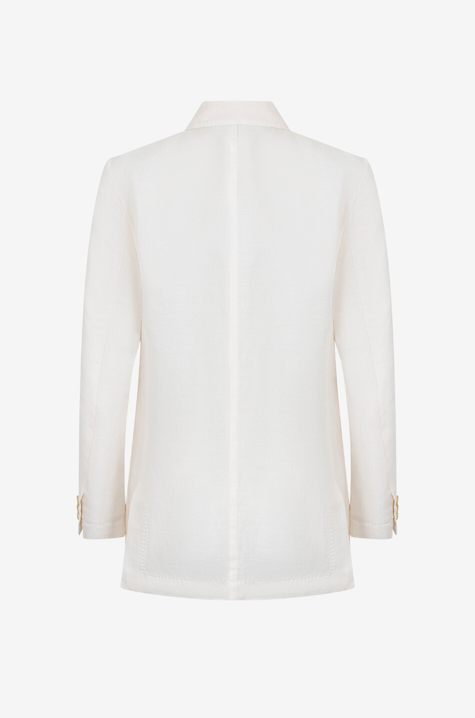 120% LINO Einreihiger Blazer aus Leinen und Lyocell Damen CREMEFARBEN 2