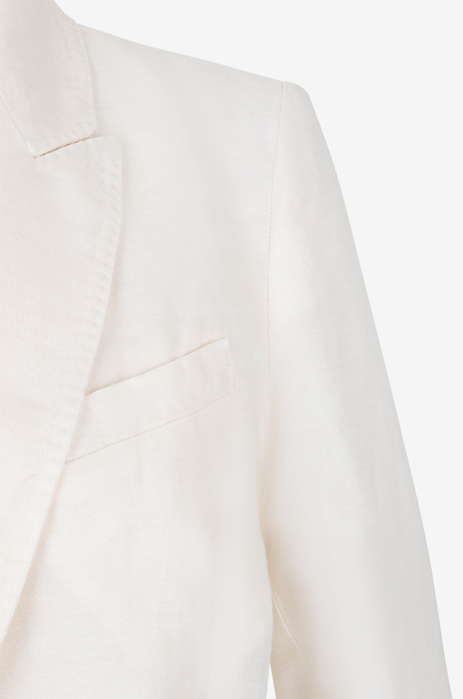 120% LINO Einreihiger Blazer aus Leinen und Lyocell Damen CREMEFARBEN 3