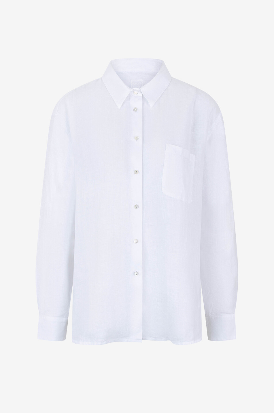 120% LINO Langärmeliges Hemd aus Leinen Damen WEISS 1