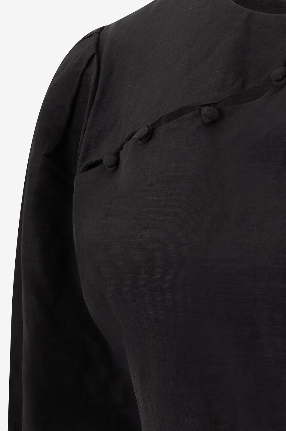 BALZAC PARIS Carlotta long-sleeved acetate linen and viscose blouse Women DARK BLUE 3