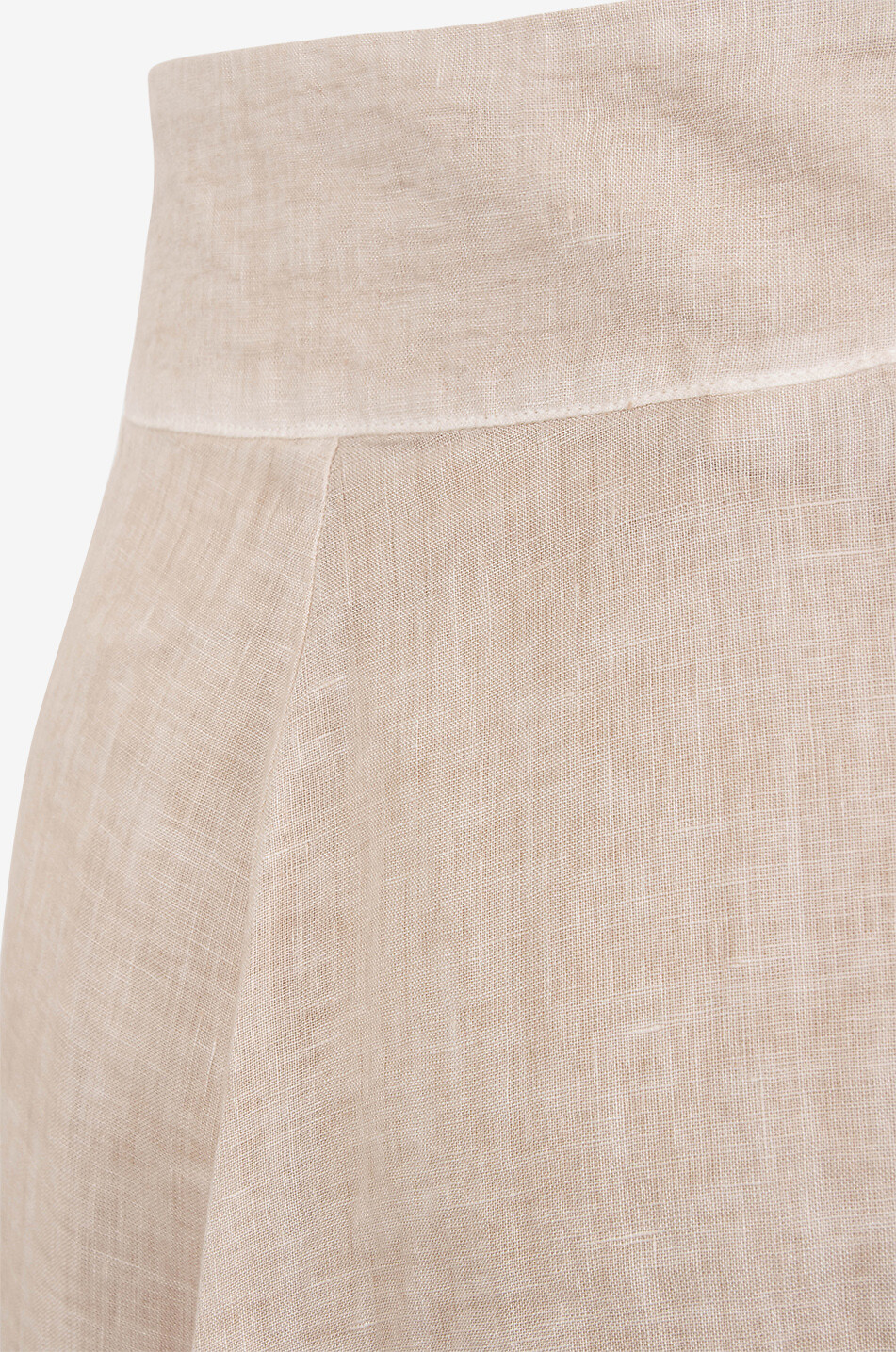 120% LINO Jupe maxi évasée à taille haute en lin Femme BEIGE 3