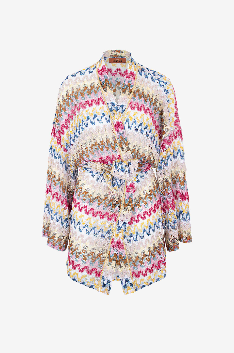 MISSONI Long belted cardigan with psychedelic pattern Women MULTI COLOURED 1