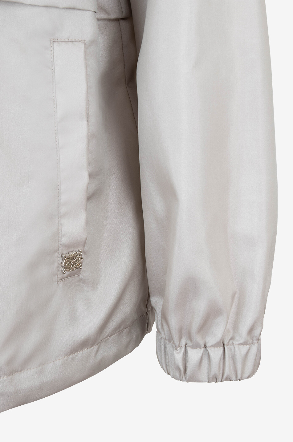 PANICALE Sateen sheen relaxed hooded wind jacket Women BEIGE 3