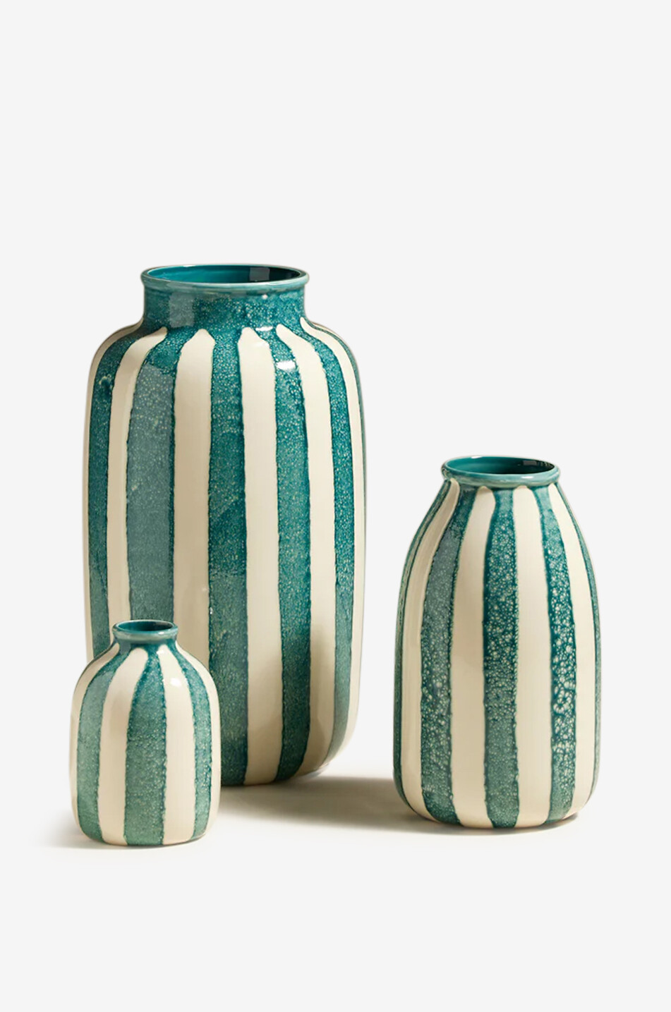 MAISON SARAH LAVOINE Vase rayée en céramique Riviera - H14 Maison BLEU 4